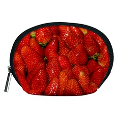 Colorful Strawberries At Market Display 1 Accessory Pouch (medium) by dflcprintsclothing