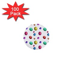 Egg Easter Texture Colorful 1  Mini Buttons (100 Pack)  by HermanTelo