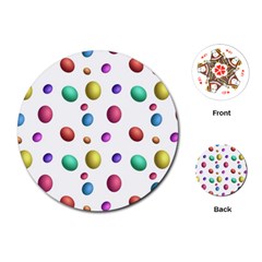 Egg Easter Texture Colorful Playing Cards Single Design (round)