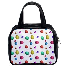 Egg Easter Texture Colorful Classic Handbag (two Sides)