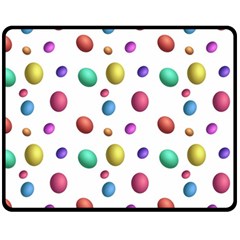 Egg Easter Texture Colorful Fleece Blanket (medium)  by HermanTelo