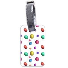 Egg Easter Texture Colorful Luggage Tag (two Sides) by HermanTelo