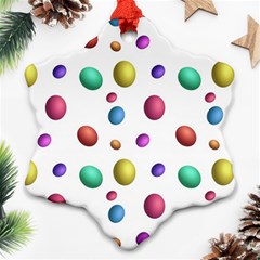 Egg Easter Texture Colorful Ornament (snowflake)