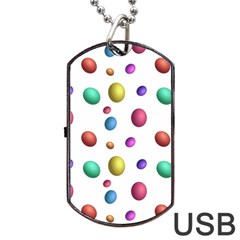 Egg Easter Texture Colorful Dog Tag Usb Flash (one Side) by HermanTelo