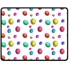 Egg Easter Texture Colorful Double Sided Fleece Blanket (medium) 