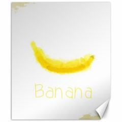 Banana Fruit Watercolor Painted Canvas 8  X 10  by Mariart