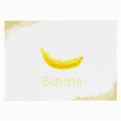 Banana Fruit Watercolor Painted Large Glasses Cloth (2 Sides) by Mariart