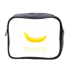 Banana Fruit Watercolor Painted Mini Toiletries Bag (two Sides) by Mariart