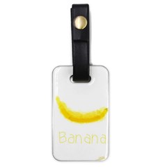 Banana Fruit Watercolor Painted Luggage Tag (one Side) by Mariart