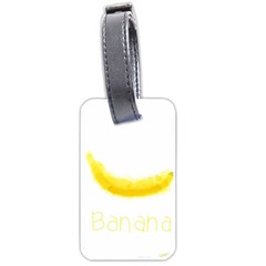 Banana Fruit Watercolor Painted Luggage Tag (two Sides) by Mariart