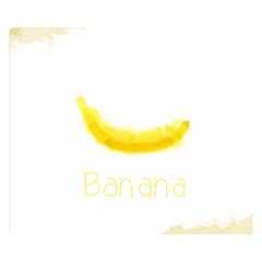 Banana Fruit Watercolor Painted Double Sided Flano Blanket (small)  by Mariart