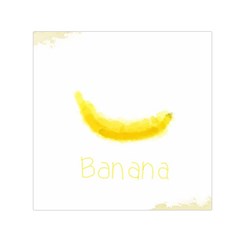 Banana Fruit Watercolor Painted Small Satin Scarf (square) by Mariart