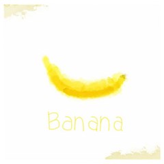 Banana Fruit Watercolor Painted Wooden Puzzle Square by Mariart