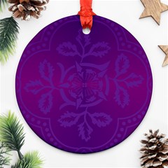 Cloister Advent Purple Round Ornament (two Sides)