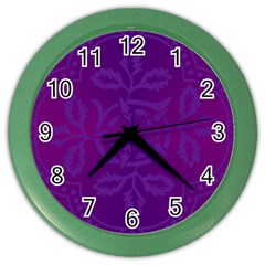 Cloister Advent Purple Color Wall Clock by HermanTelo