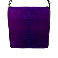 Cloister Advent Purple Flap Closure Messenger Bag (l) by HermanTelo