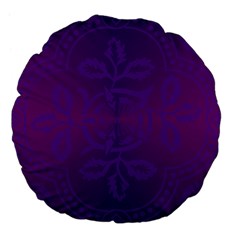 Cloister Advent Purple Large 18  Premium Flano Round Cushions by HermanTelo