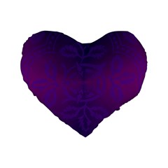 Cloister Advent Purple Standard 16  Premium Flano Heart Shape Cushions