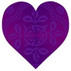 Cloister Advent Purple Wooden Puzzle Heart by HermanTelo