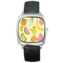 Fruit Square Metal Watch