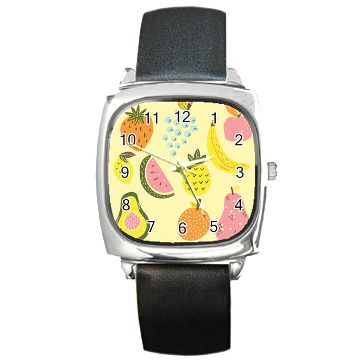 Fruit Square Metal Watch