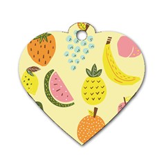 Fruit Dog Tag Heart (one Side)