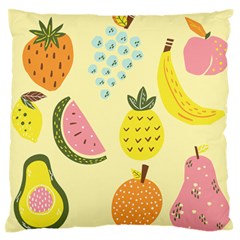 Fruit Large Flano Cushion Case (two Sides)