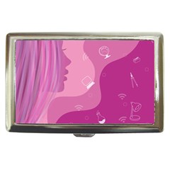 Online Woman Beauty Purple Cigarette Money Case by Mariart