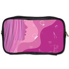 Online Woman Beauty Purple Toiletries Bag (two Sides)