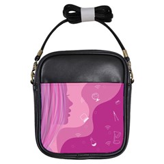 Online Woman Beauty Purple Girls Sling Bag by Mariart