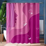 Online Woman Beauty Purple Shower Curtain 60  x 72  (Medium)  60 x72  Curtain