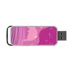 Online Woman Beauty Purple Portable Usb Flash (one Side) by Mariart