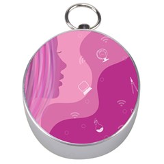 Online Woman Beauty Purple Silver Compasses by Mariart