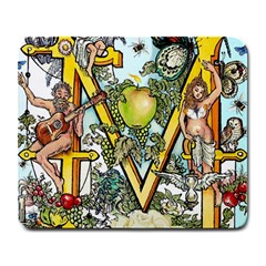 The Illustrated Alphabet - M - By Larenard Large Mousepads