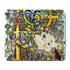 The Illustrated Alphabet - P - By Larenard Large Mousepads by LaRenard