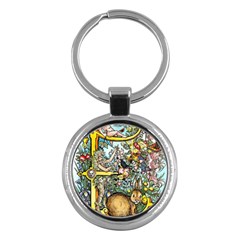 The Illustrated Alphabet - E - by LaRenard Key Chain (Round)