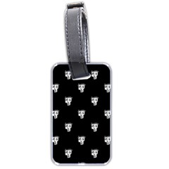 Man Head Caricature Drawing Pattern Luggage Tag (two Sides)