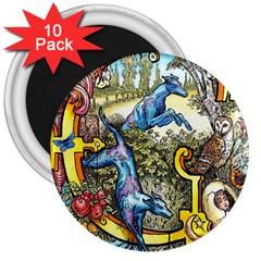 The Illustrated Alphabet - G - By Larenard 3  Magnets (10 Pack)  by LaRenard