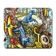 The Illustrated Alphabet - G - By Larenard Large Mousepads