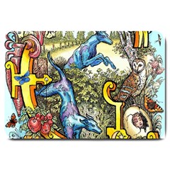 The Illustrated Alphabet - G - By Larenard Large Doormat  by LaRenard