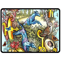 The Illustrated Alphabet - G - By Larenard Double Sided Fleece Blanket (large)  by LaRenard