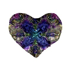 Metallizer Factory Glass Standard 16  Premium Flano Heart Shape Cushions by Mariart