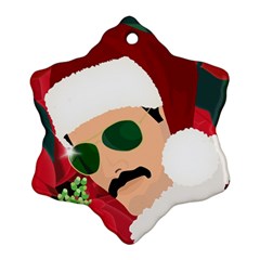 Mr  Bad Guy Santa Ornament (snowflake)