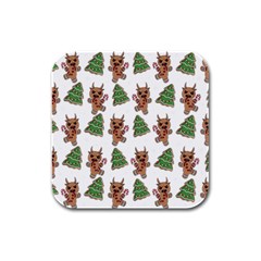 Gingerbread Krampus Rubber Square Coaster (4 Pack)  by Valentinaart