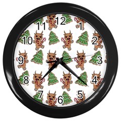 Gingerbread Krampus Wall Clock (black) by Valentinaart