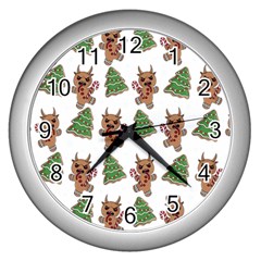 Gingerbread Krampus Wall Clock (silver) by Valentinaart