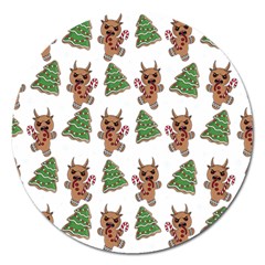 Gingerbread Krampus Magnet 5  (round) by Valentinaart