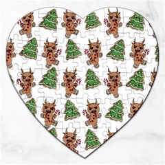 Gingerbread Krampus Jigsaw Puzzle (heart) by Valentinaart