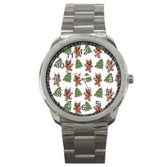 Gingerbread Krampus Sport Metal Watch by Valentinaart