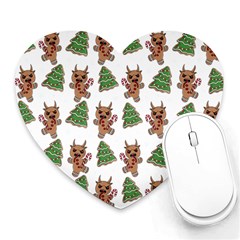 Gingerbread Krampus Heart Mousepads by Valentinaart